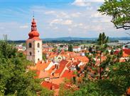 Město Ptuj a hodinová věž