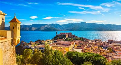 Romantický ostrov ELBA - výhled na Portoferraio z pevnosti Forte Falcone - Elba - Itálie - poznávací zájezd