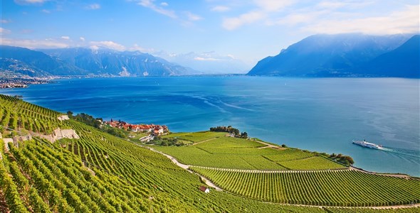 ŽENEVSKÉ JEZERO a Mont Blanc