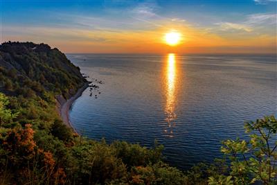 PORTOROŽ & VILE PARK PREMIUM relax v mořských lázních Termaris - západ slunce nad útesy Strunjan - Bernardin resort - Portorož - Slovinsko - relax pobyt