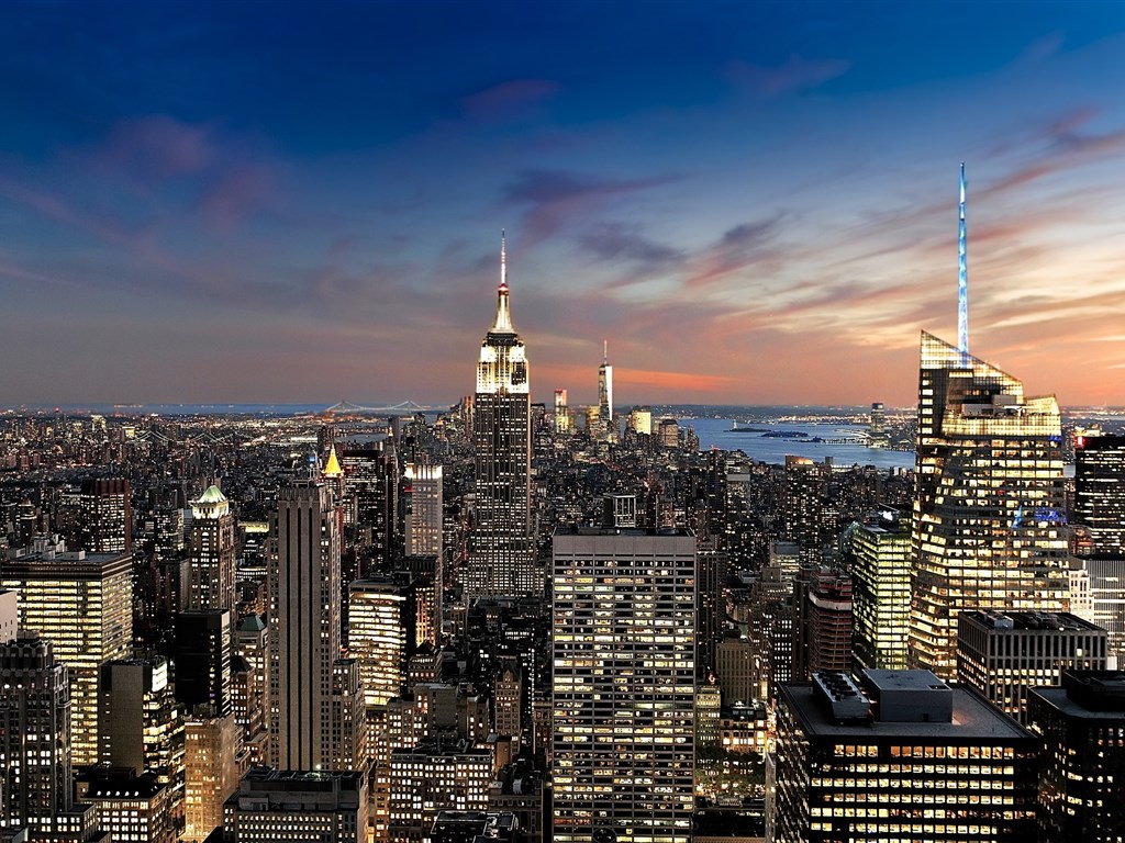 NEW YORK na týden PŘÍMÝM LETEM & hotel na Manhattanu - večerní Mahnattan s Empire State Building - New York - USA - Amerika - poznávací zájezd