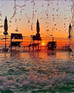 Villa Titina - depandance Sorriso Resort - západ slunce u bazénu - Forio - Ischia