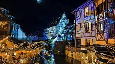 ALSASKO a hlavní město Vánoc Štrasburk - Petite Venise v Colmaru - Alsasko - Francie - Evropa - poznávací zájezd
