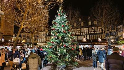 ALSASKO a hlavní město Vánoc Štrasburk - Dominikánské náměstí v Colmaru - Alsasko - Francie - Evropa - poznávací zájezd